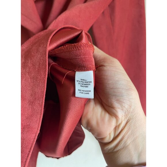 CATO Blazer Jacket Orange Soft Career Two Button Size Large - Picture 8 of 9